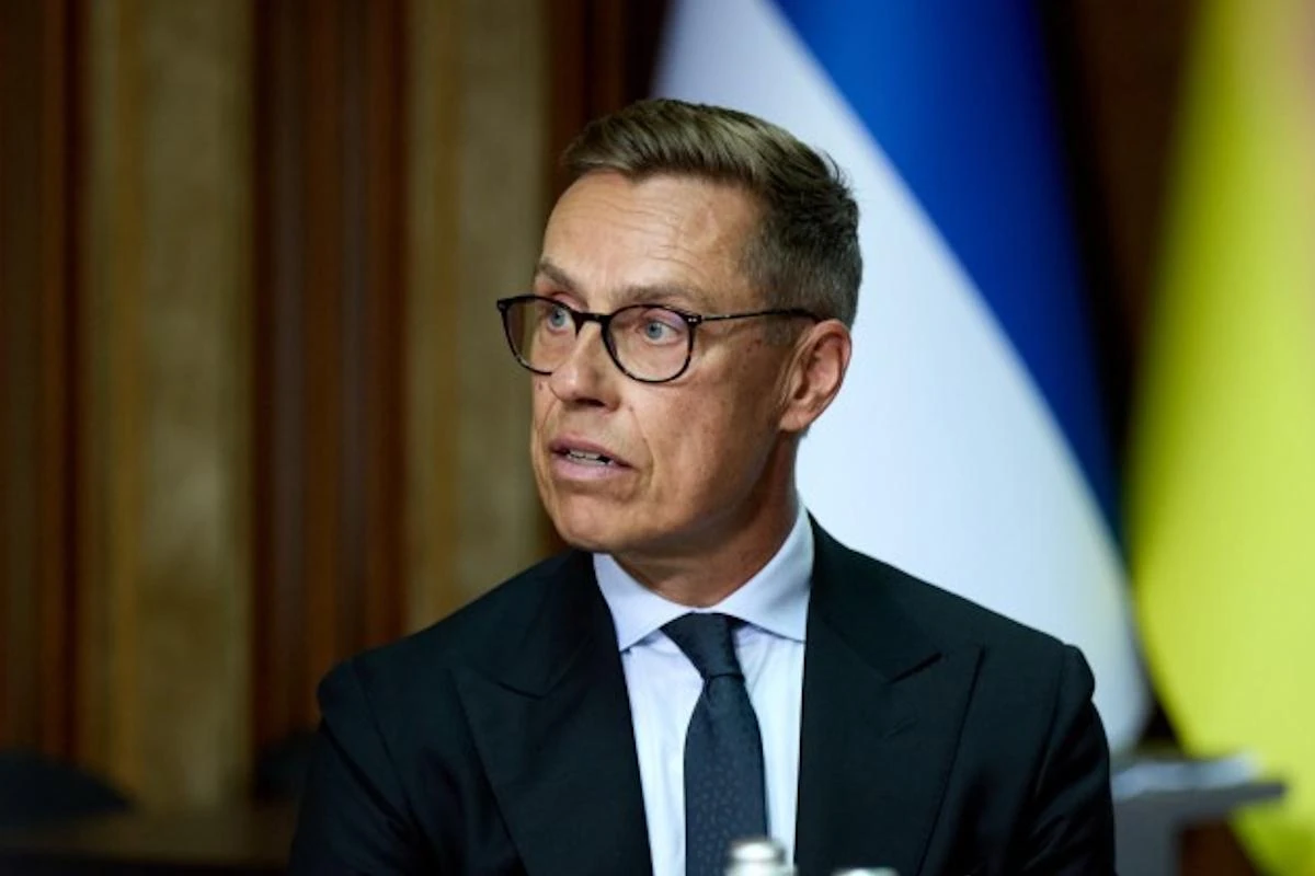 Президент Фінляндії Александр Стубб під час пресконференції в Києві 23 серпня 2026 року