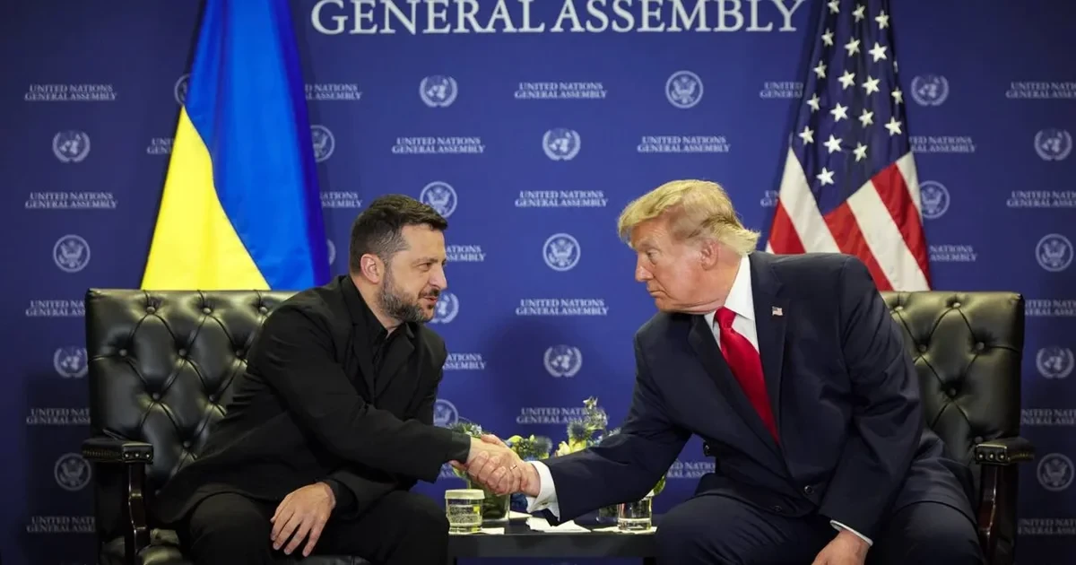 Володимир Зеленський і Дональд Трамп під час зустрічі в Нью-Йорку